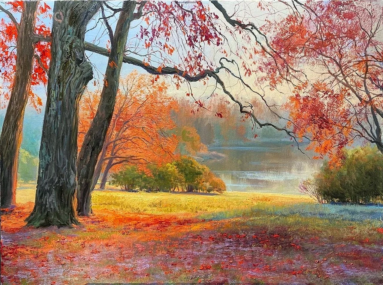 Картины Игоря Сахарова осень
