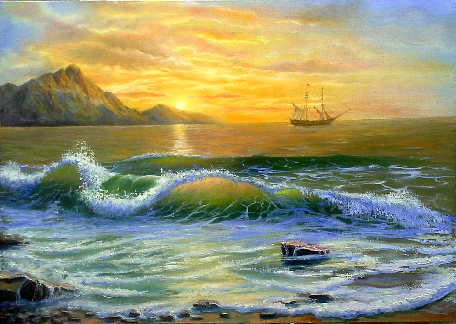Картины морской пейзаж Слободин