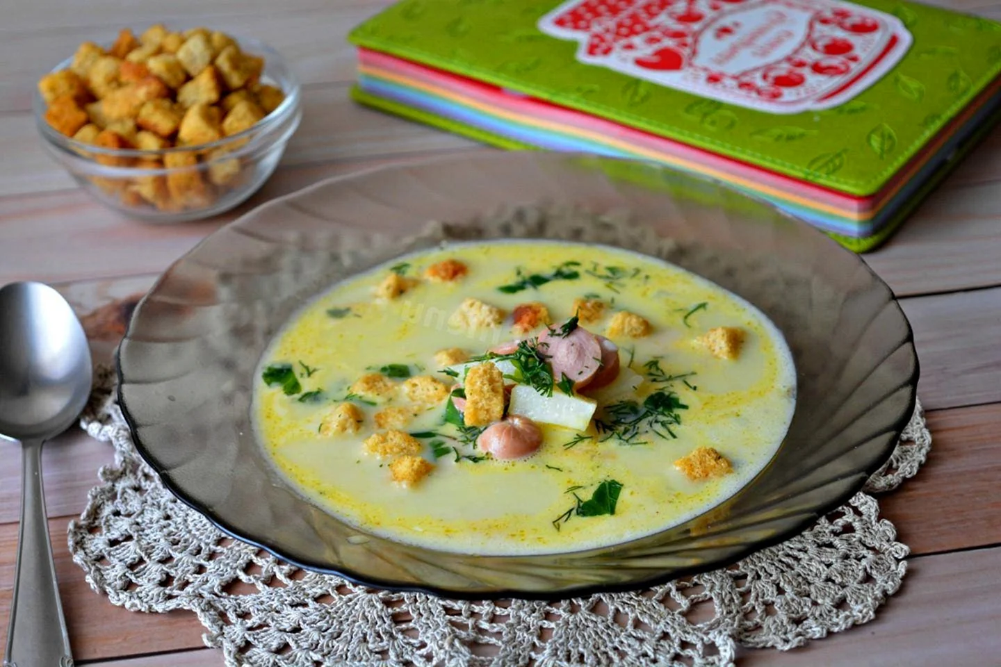 Картофельный суп с плавленым сыром