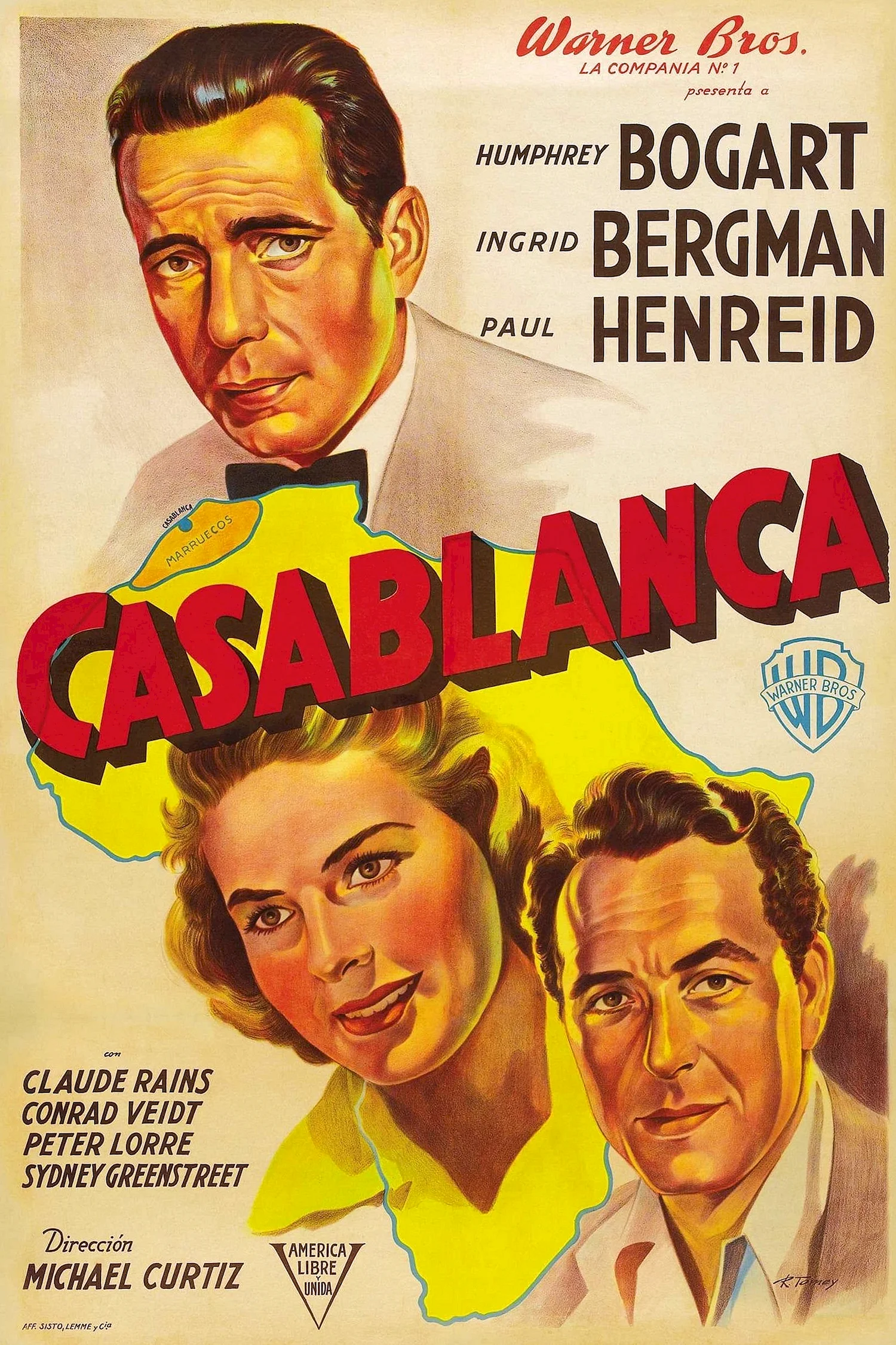 Касабланка фильм 1942 Постер