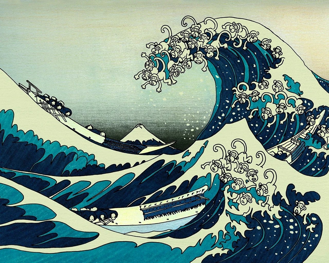 Кацусика Хокусай большая волна в Канагаве