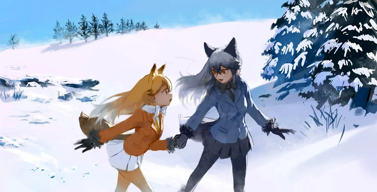 Kemono friends волк и лиса