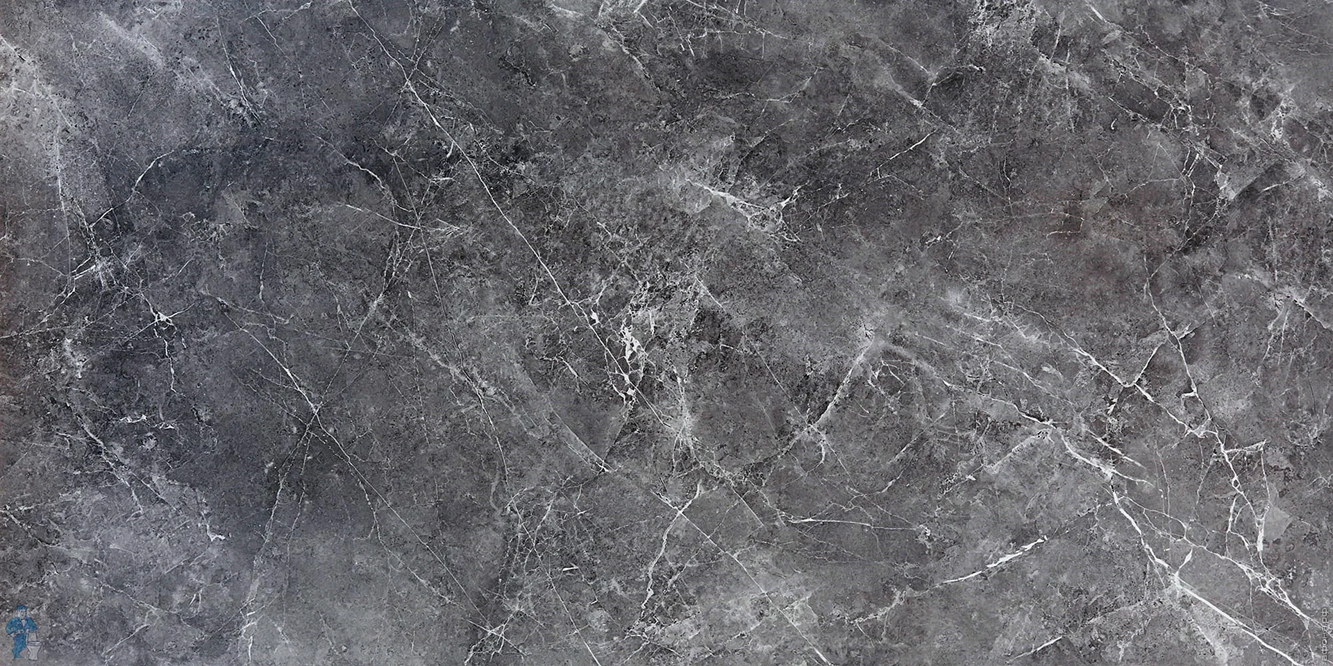 Керамогранитная плитка Pamesa Marbles ascolano Gris (600х1200) темно-серая (кв.м.)