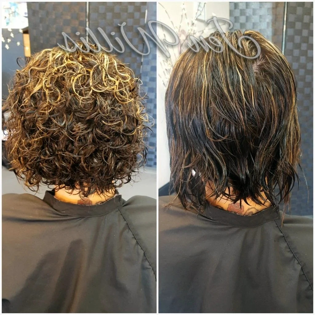 Хим завивка на короткие волосы до и после