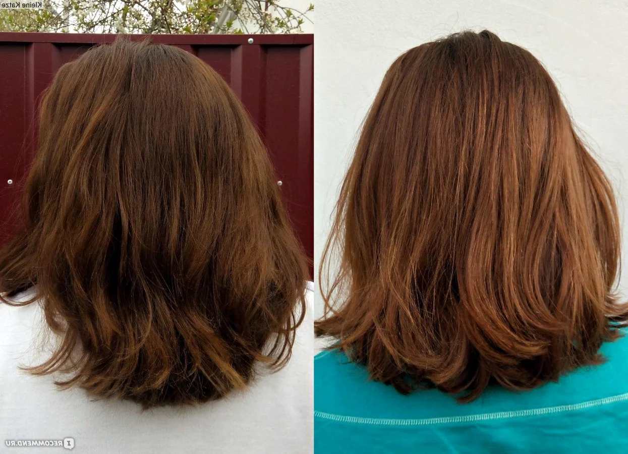 Хна для волос шоколадный оттенок до и после