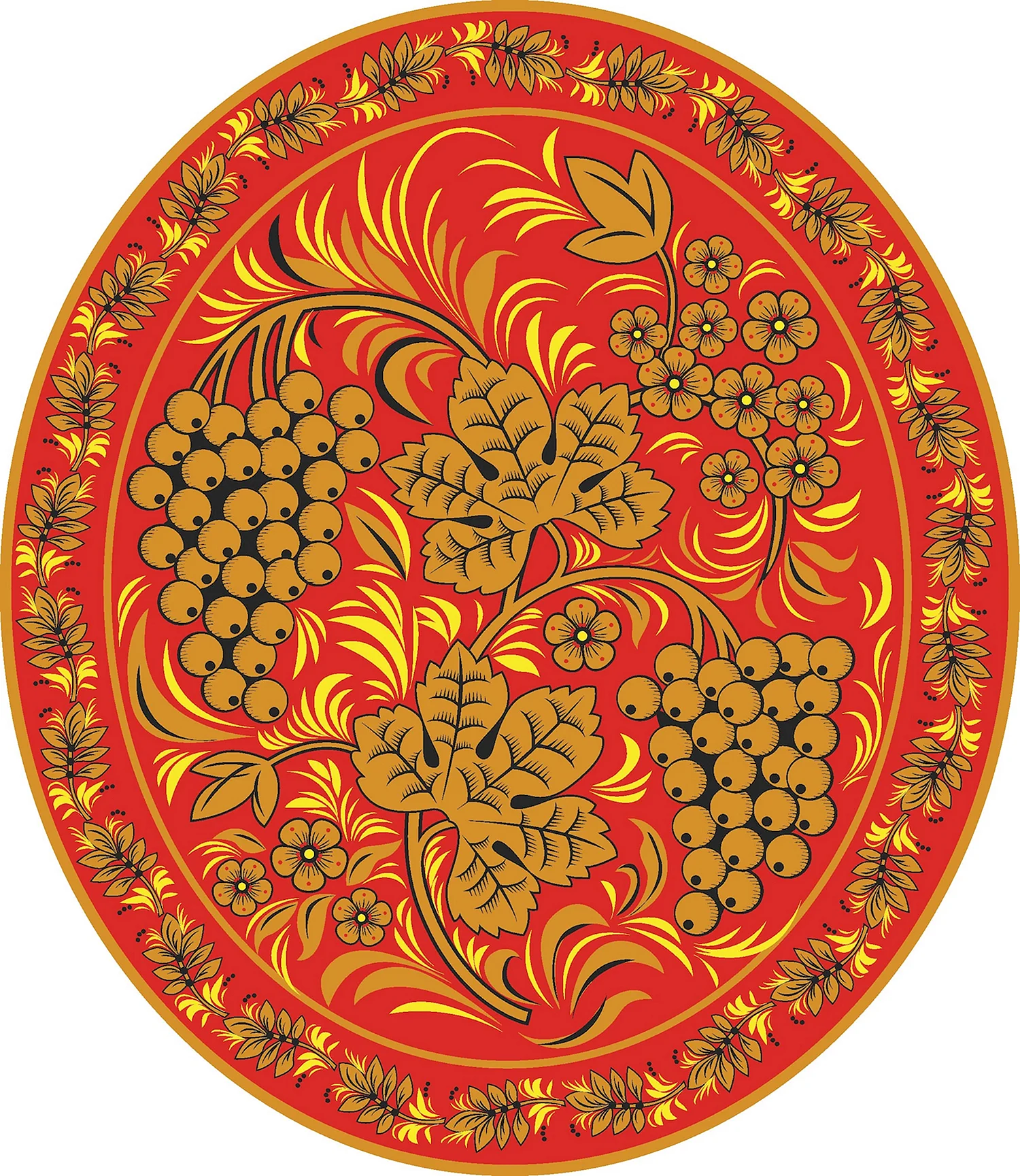 Хохломская роспись Золотая Хохлома
