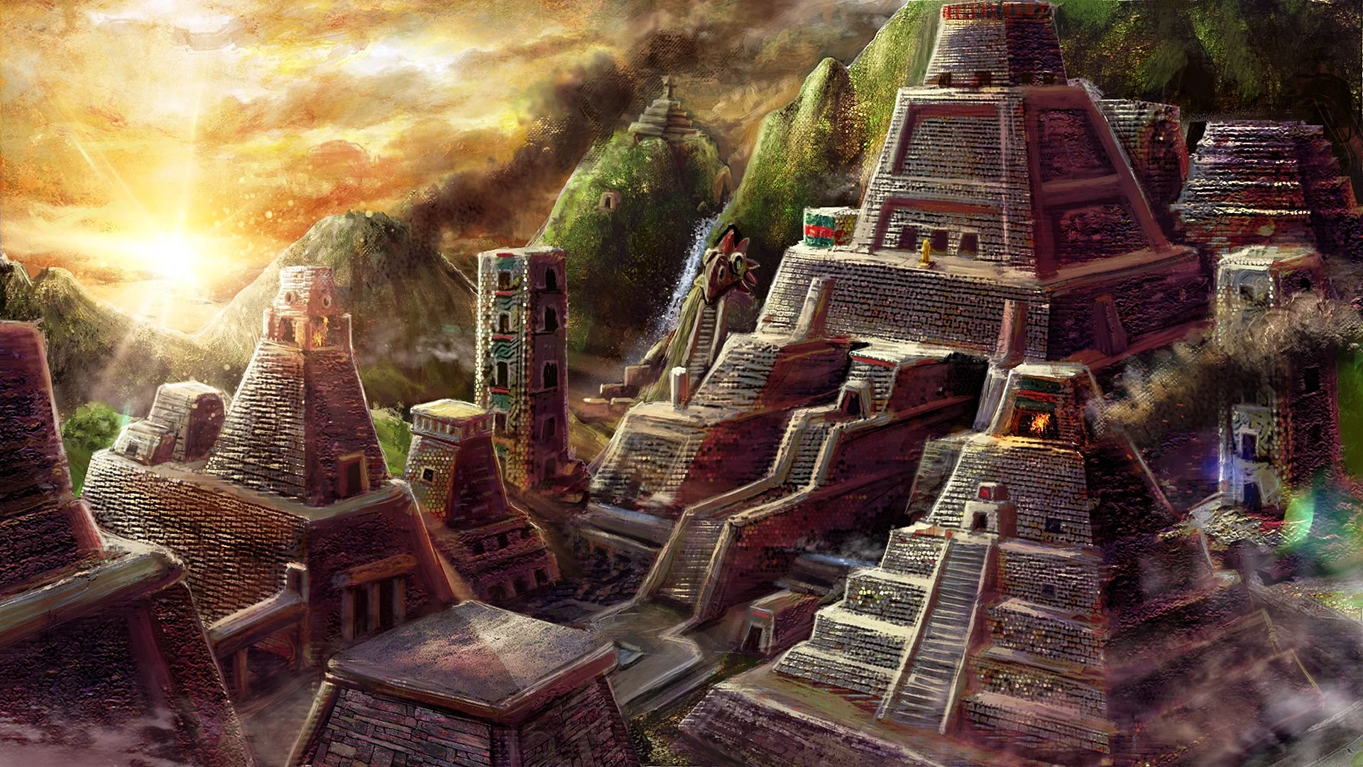 Храм ацтеков арт