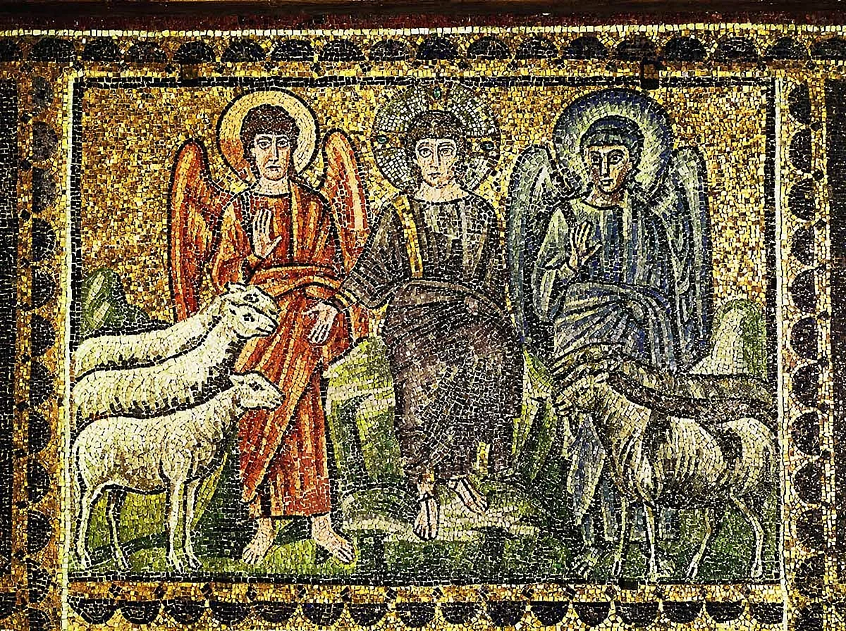 Христос отделяет овец от козлищ мозаика 6 в. Равенна