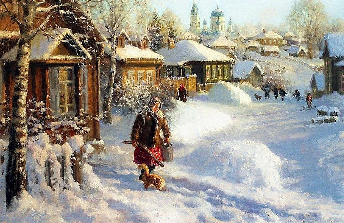 Художник Владимир Жданов зима