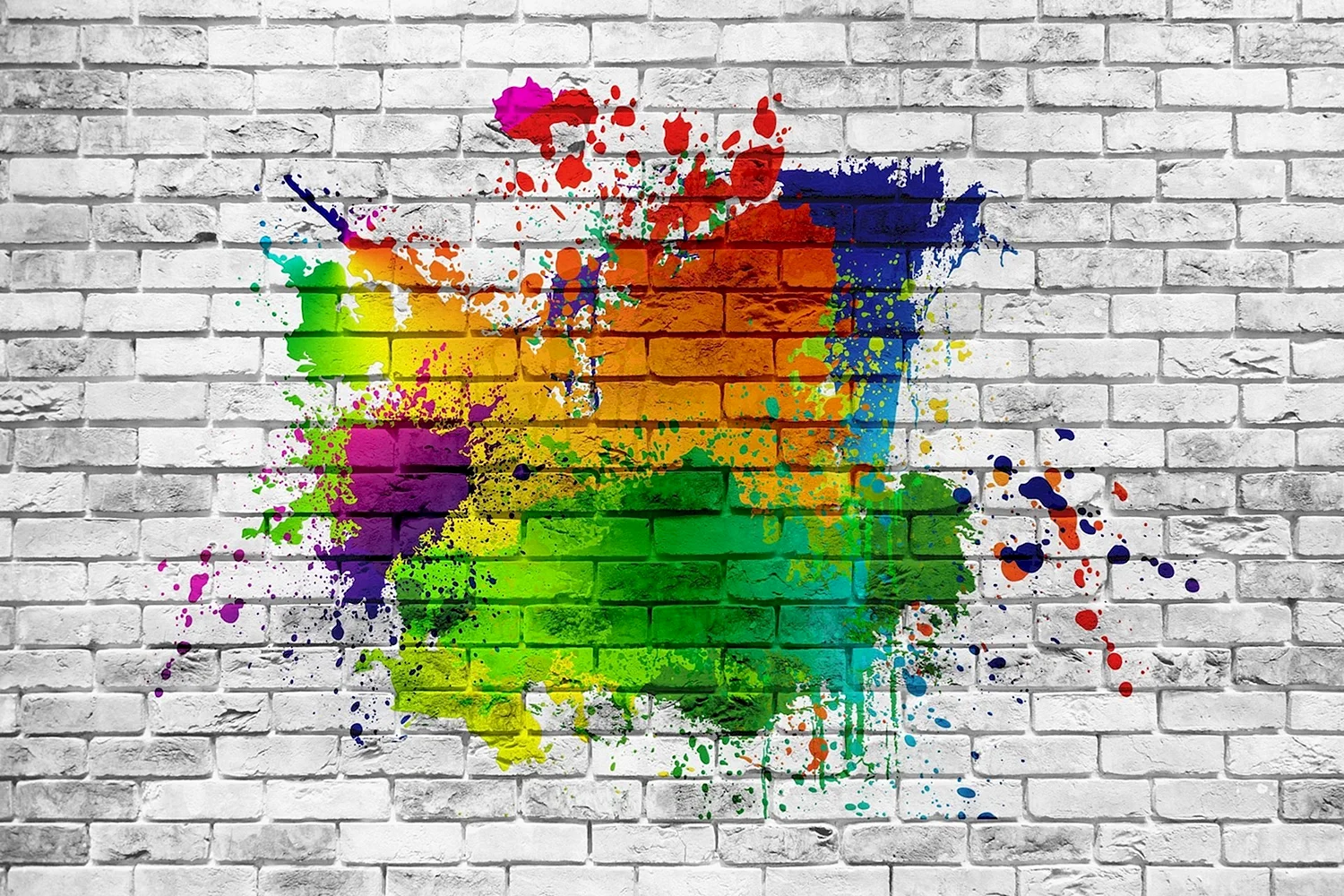 Кирпичная стена разноцветная