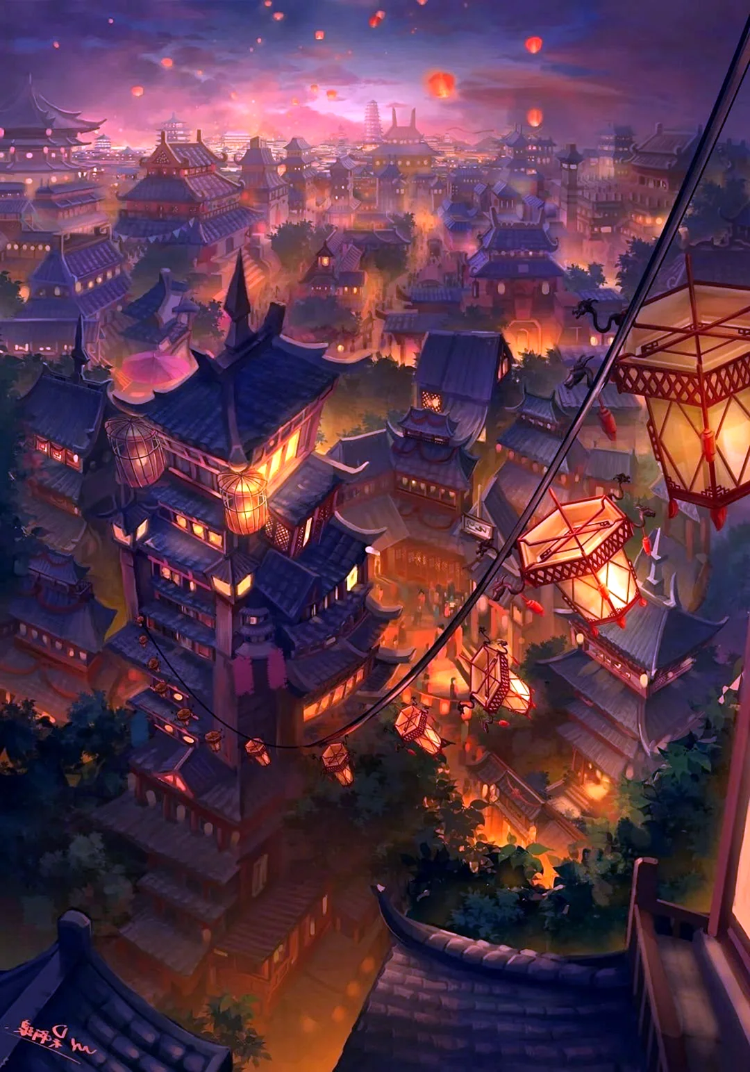 Китайский город фэнтези