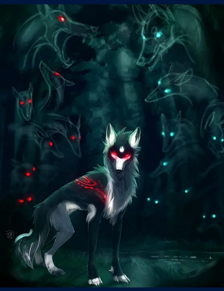 Кицунэ демон волк