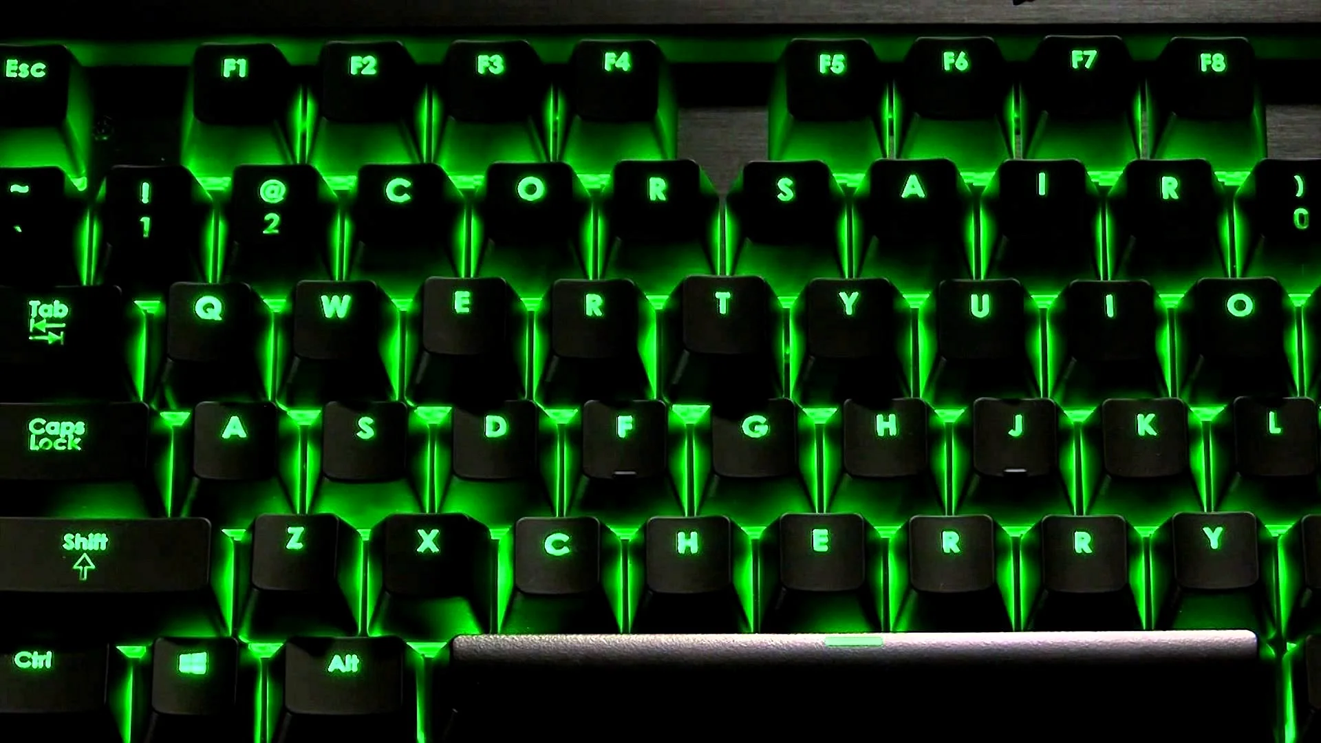 Клавиатура с зеленой подсветкой