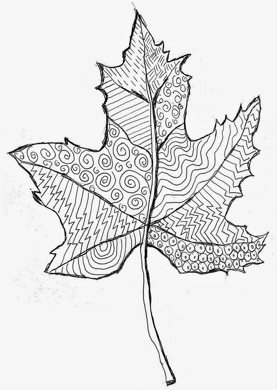 Кленовый лист Зентангл