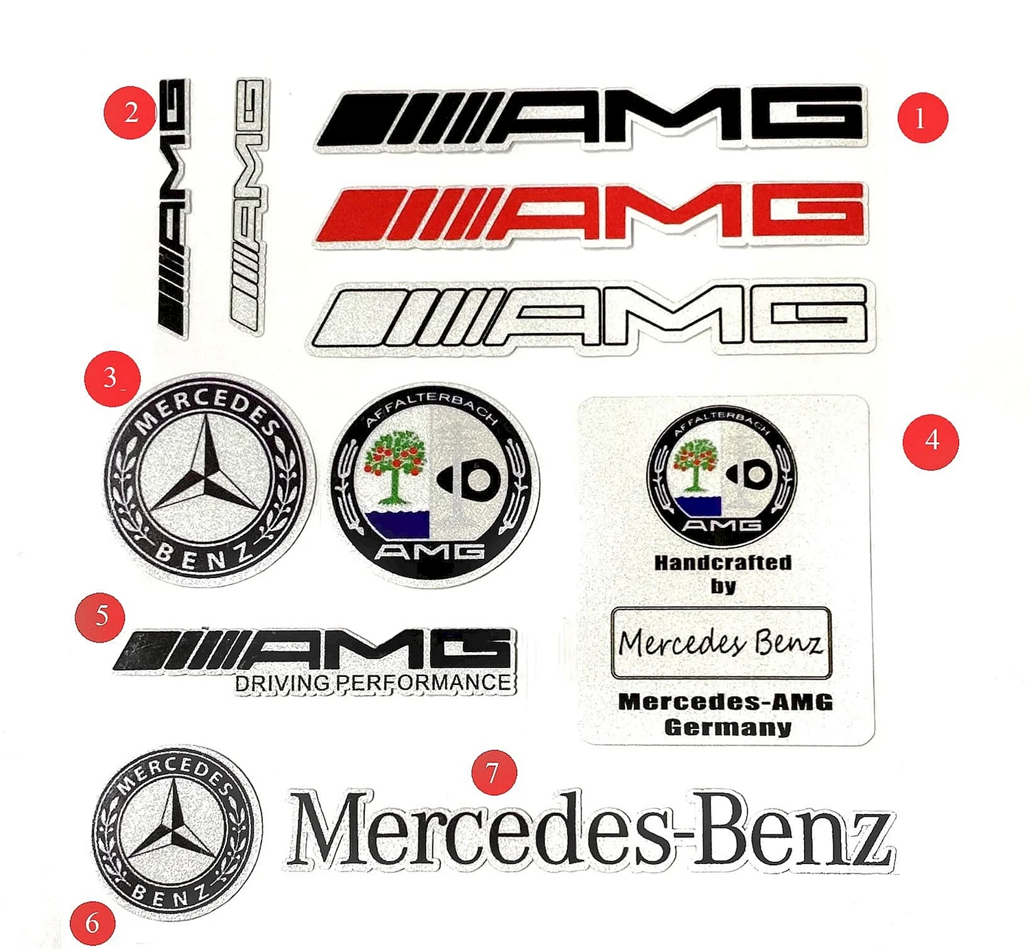 Комплект наклеек Mercedes-Benz AMG