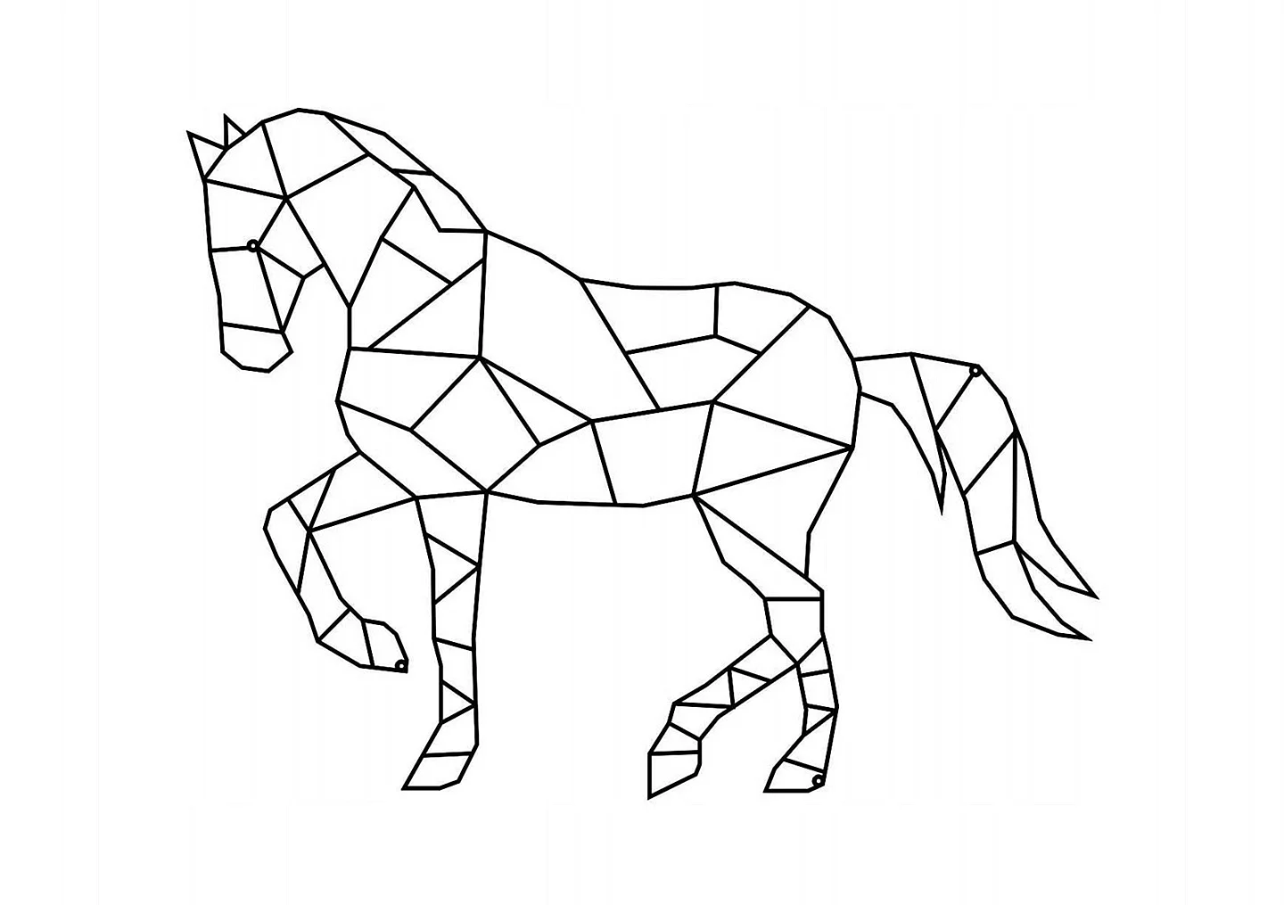 Конь из геометрических фигур