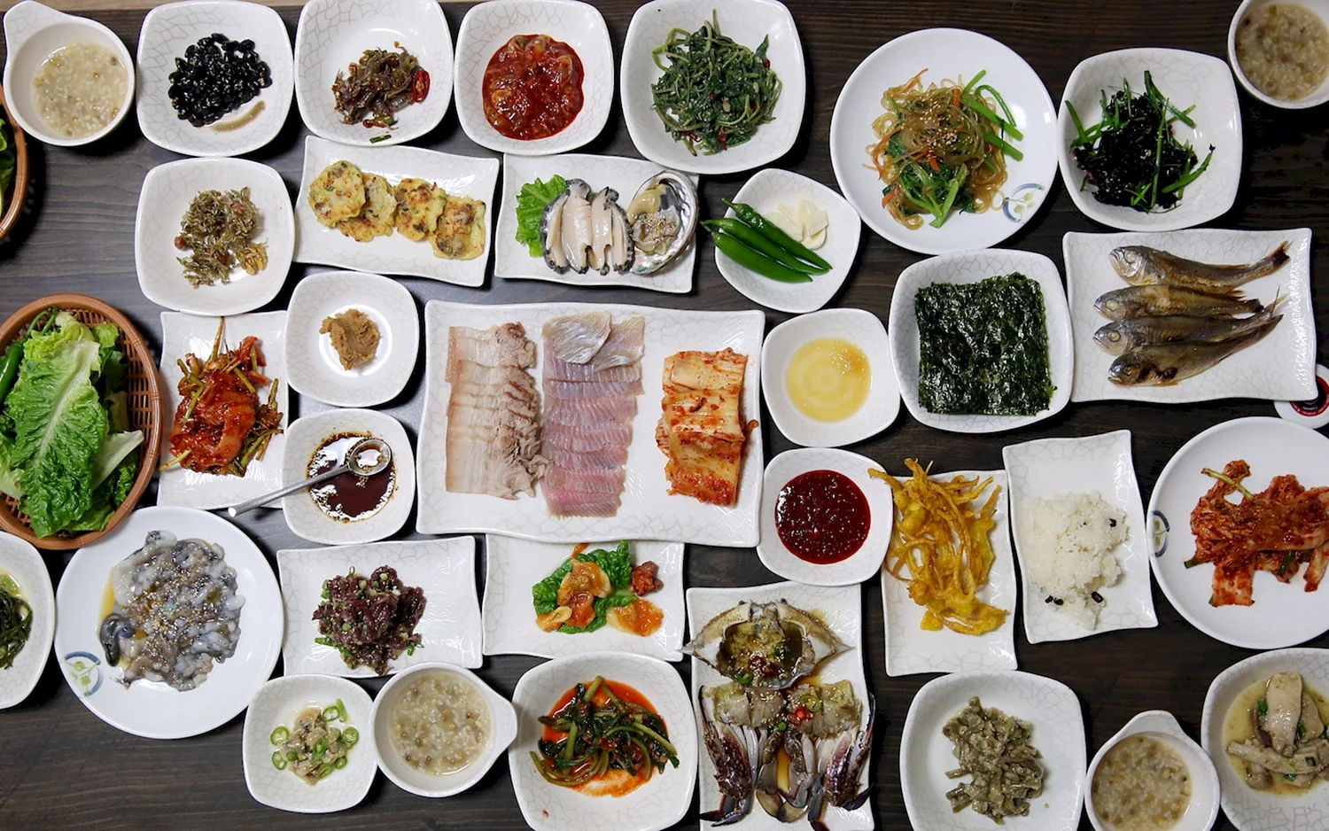 Корейская кухня блюда коллаж