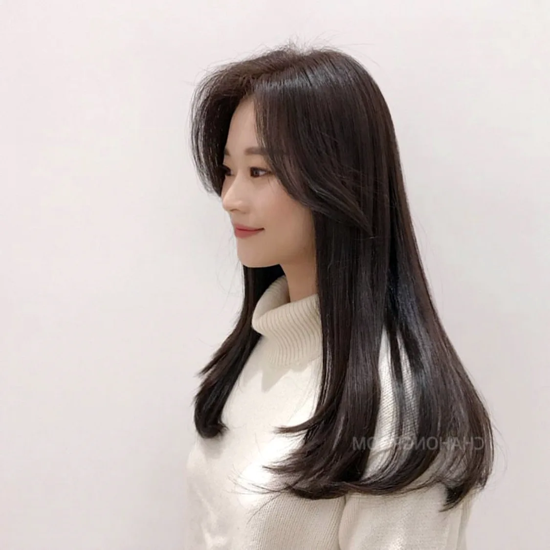 Корейские стрижки на длинные волосы