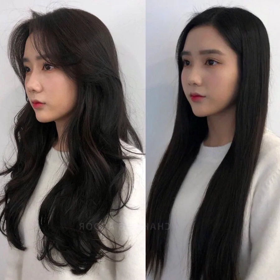 Корейские укладки на длинные волосы