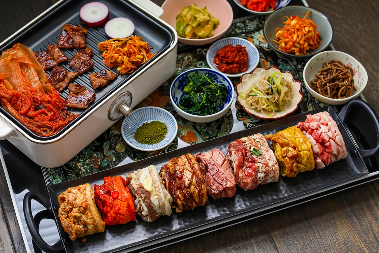 Корейский еда самгёпсаль