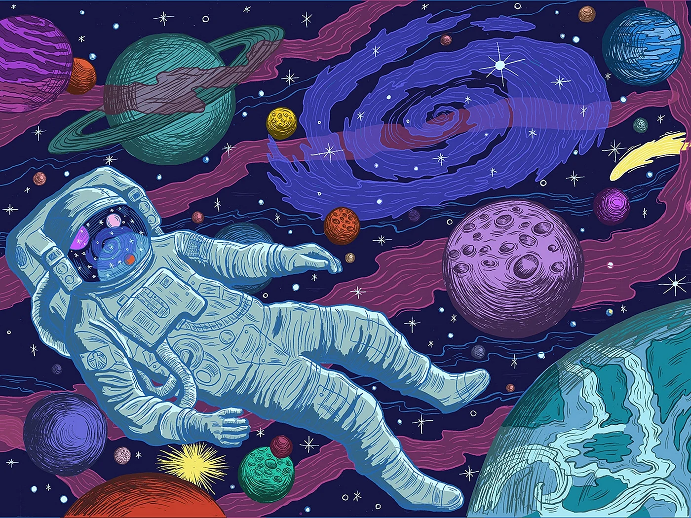 Космос иллюстрация