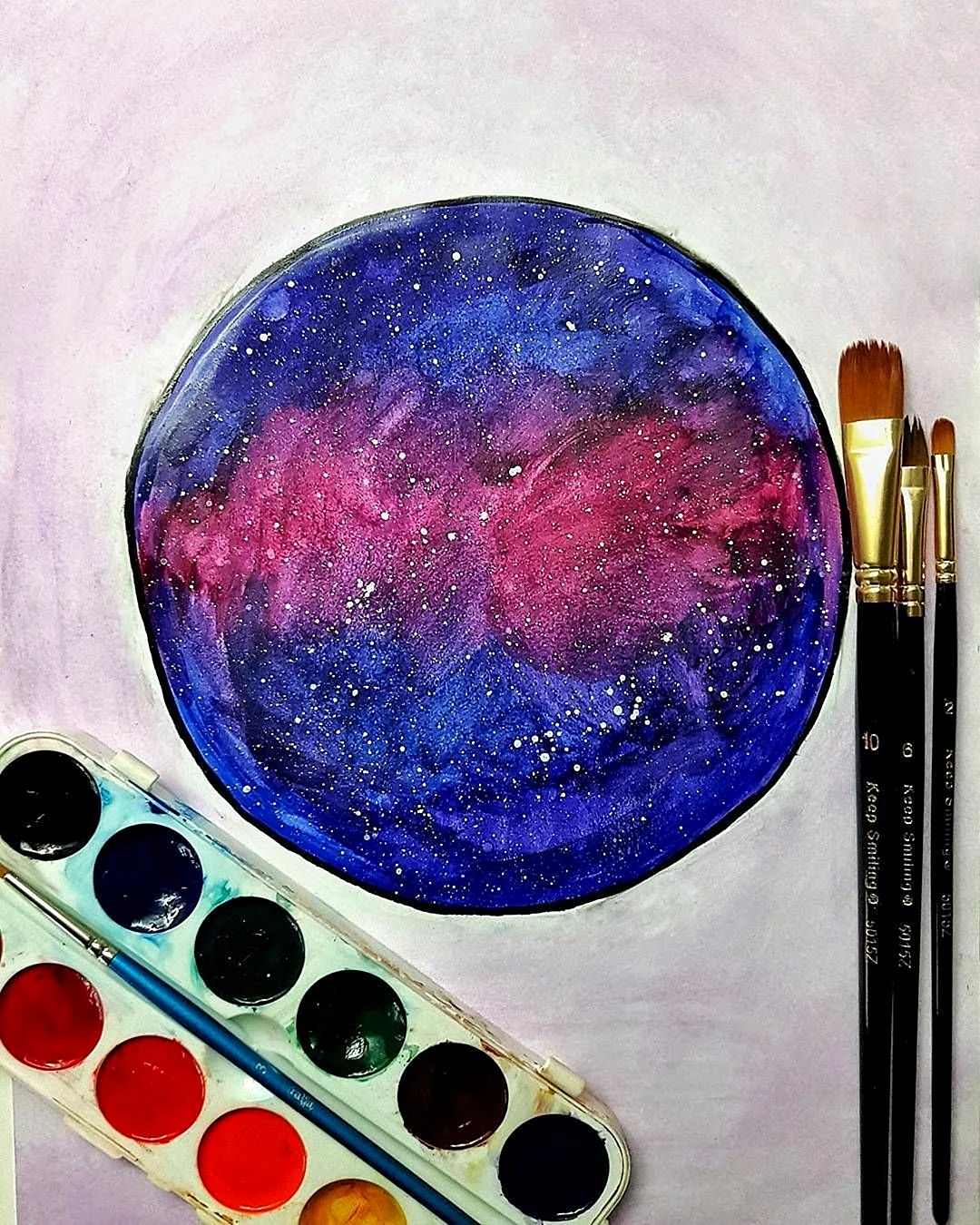 Космос рисунки красками