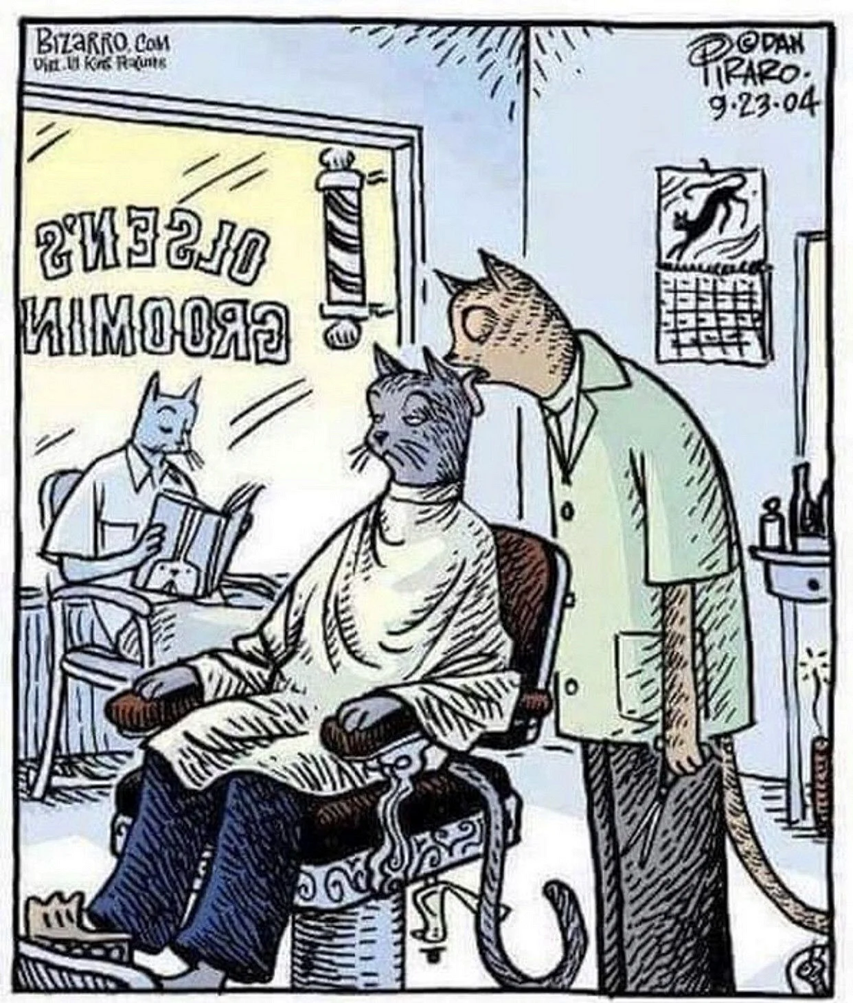 Кот парикмахер