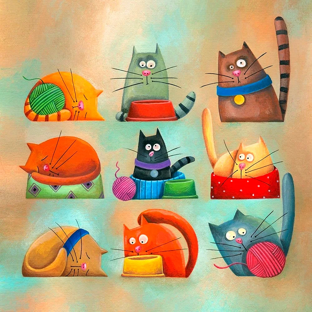 Коты рисунки