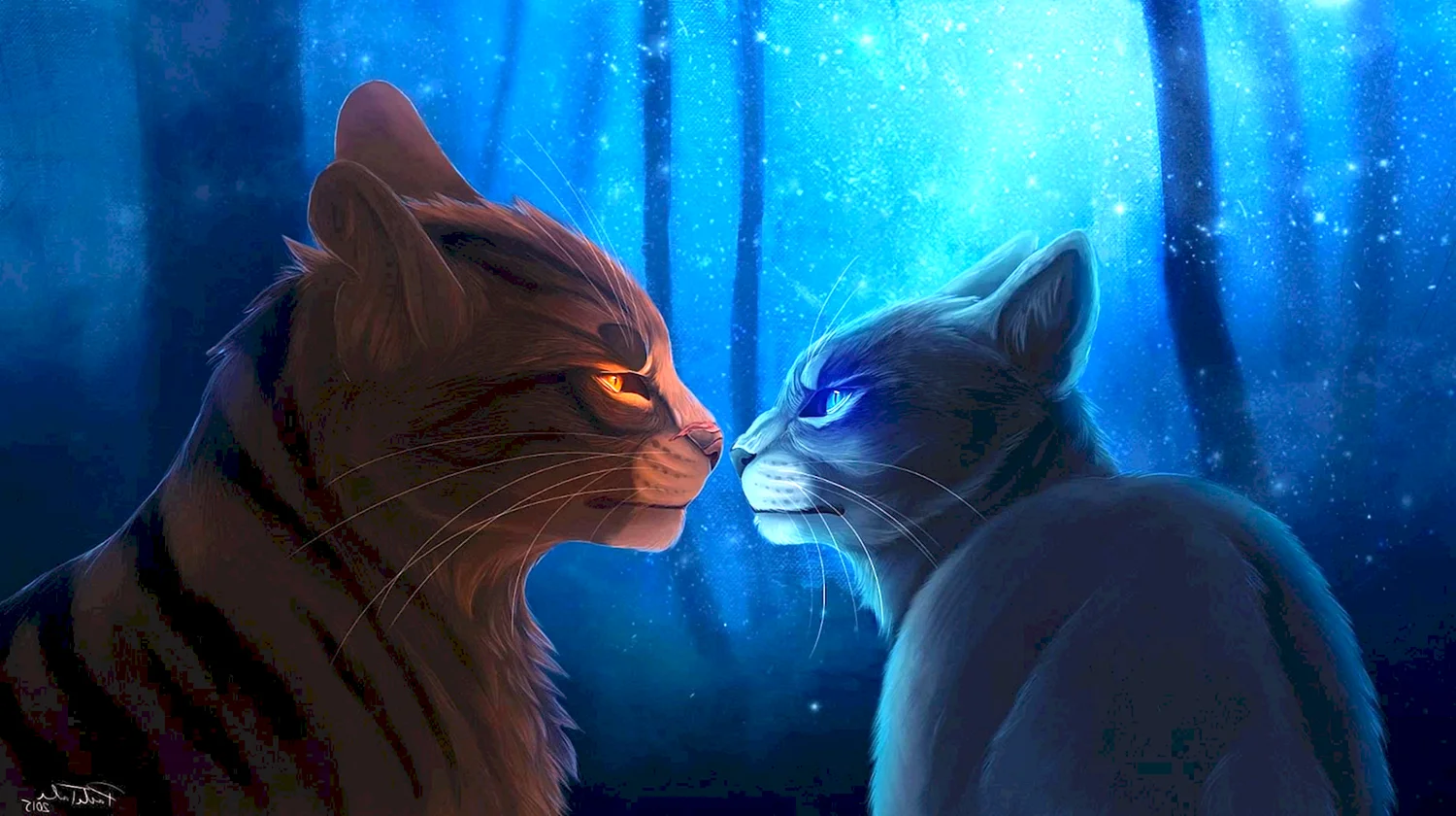 Коты Воители синяя звезда и Огнегрив