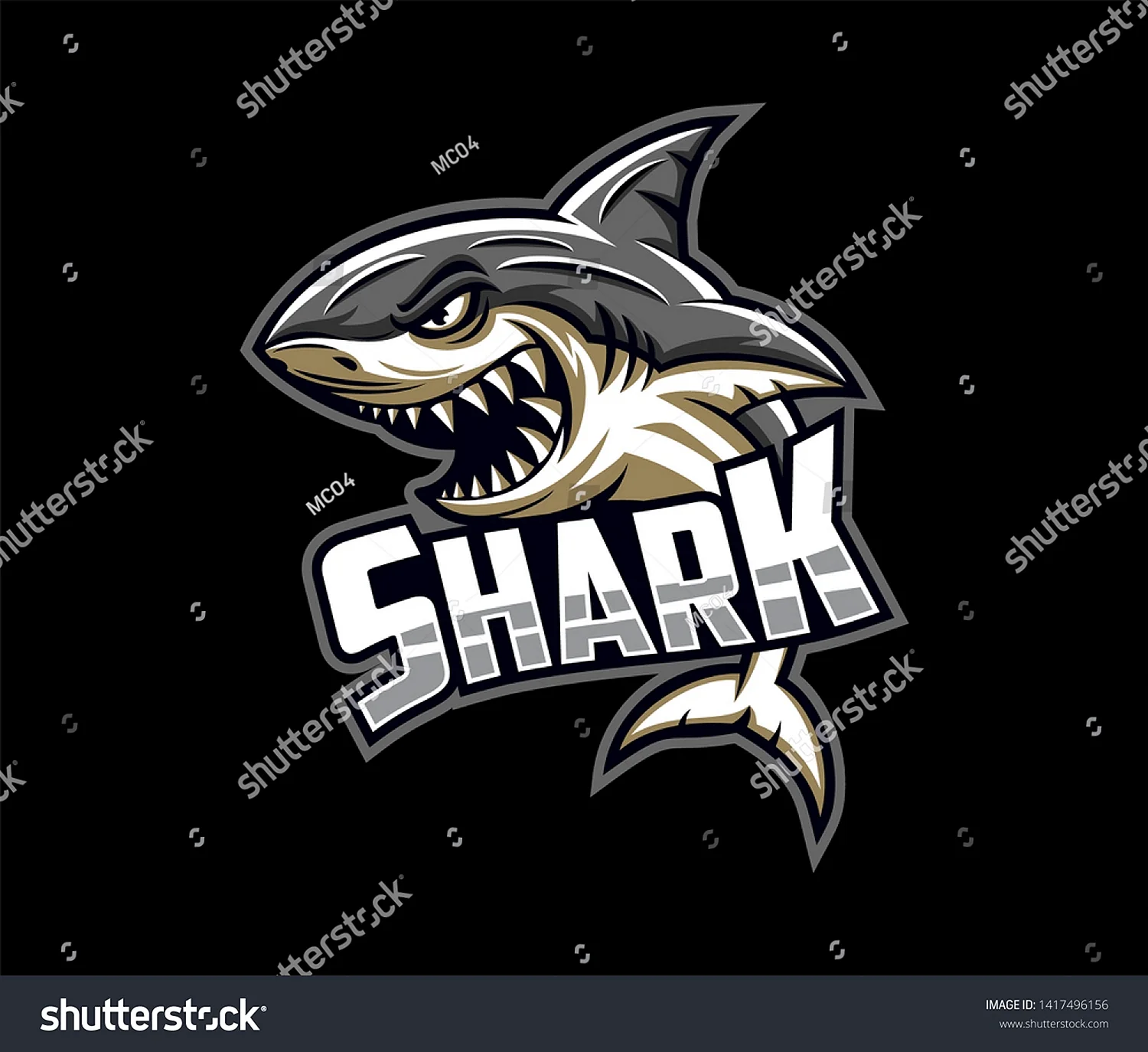 Красивая акула логотип