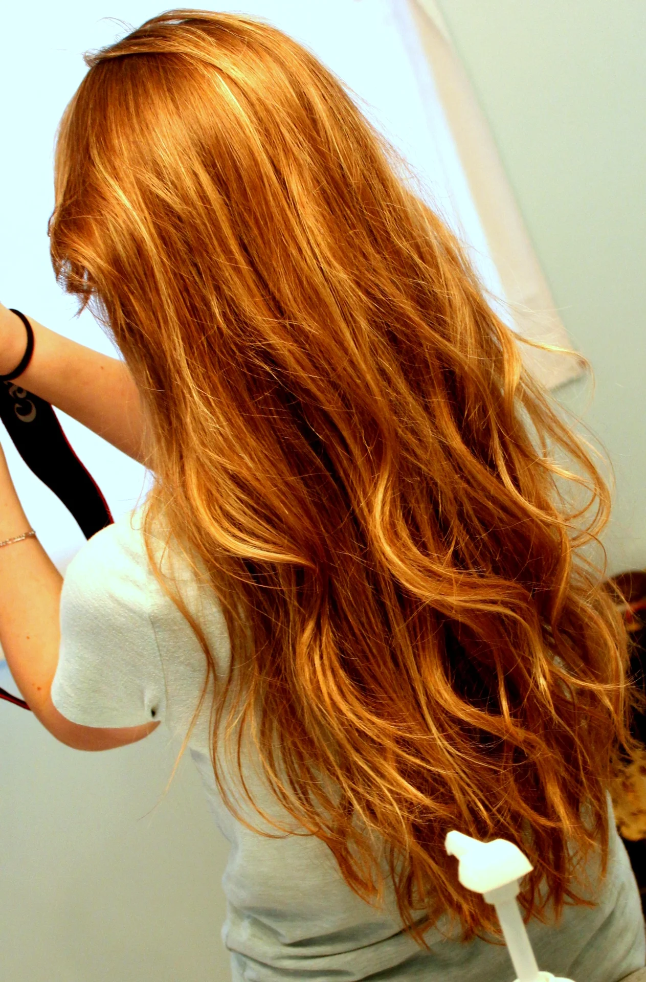 Красивое мелирование на рыжие волосы