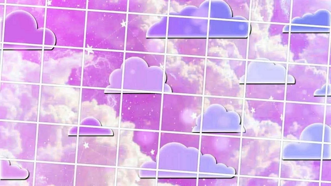 Красивые фоны в клетку с облаками