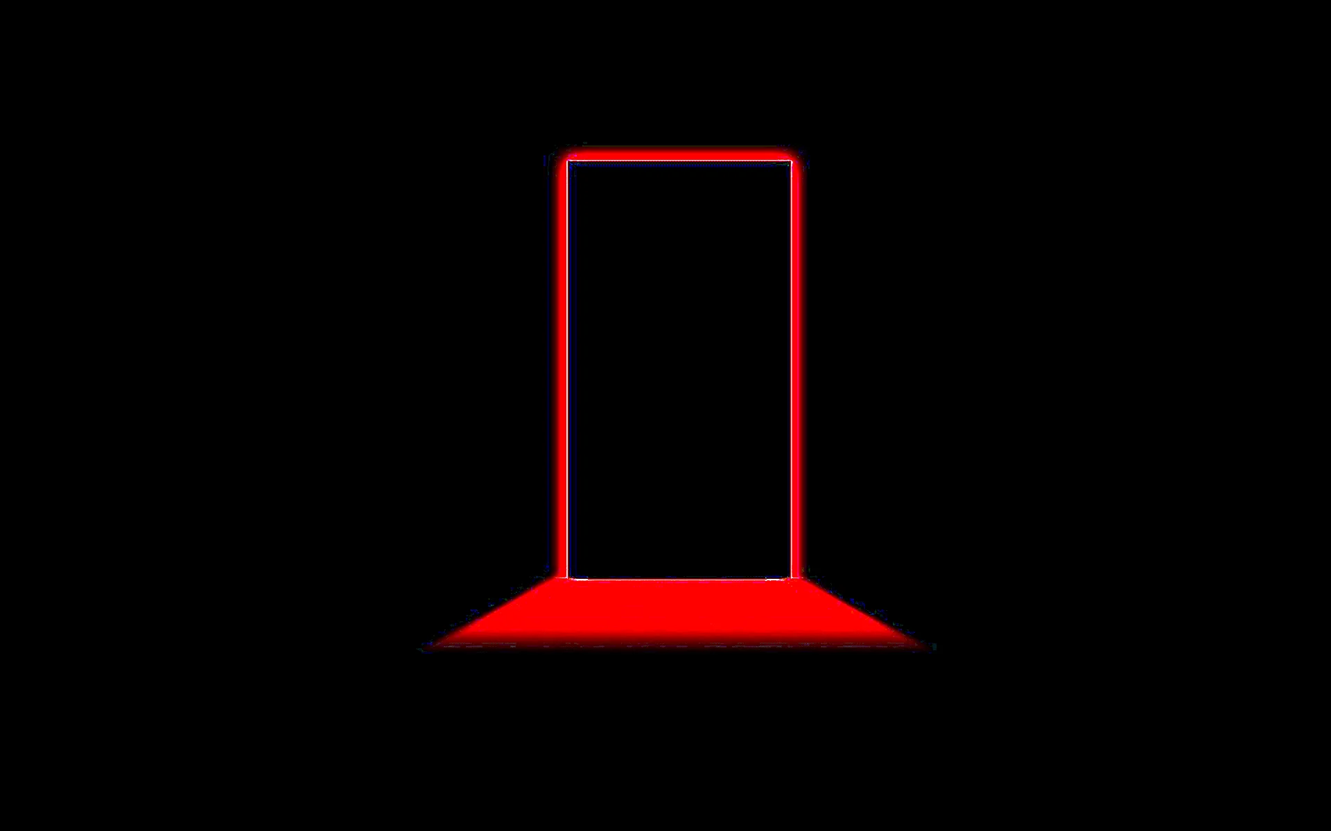 Красная дверь в темноте