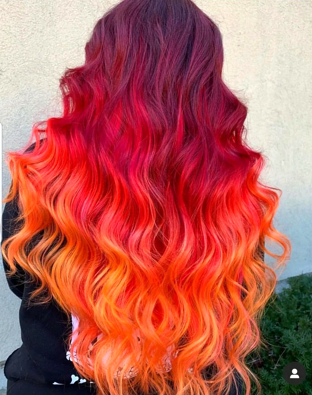 Красно оранжевые волосы