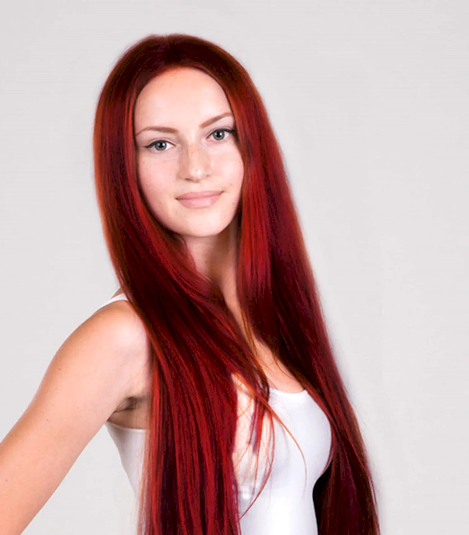 Красно рыжий оттенок волос
