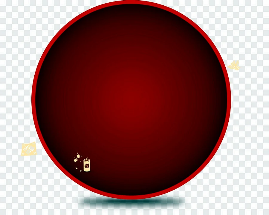 Красное круглое