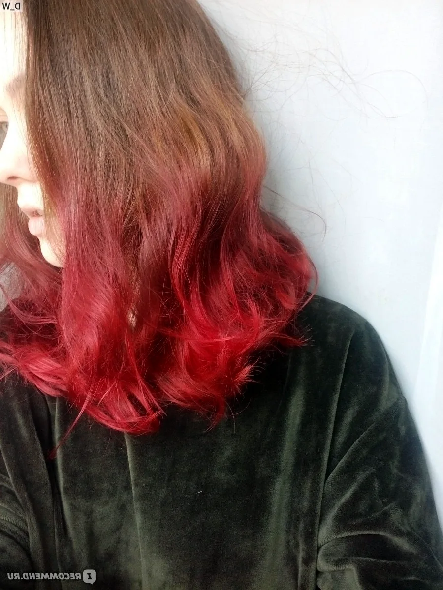 Красный тоник на русые волосы