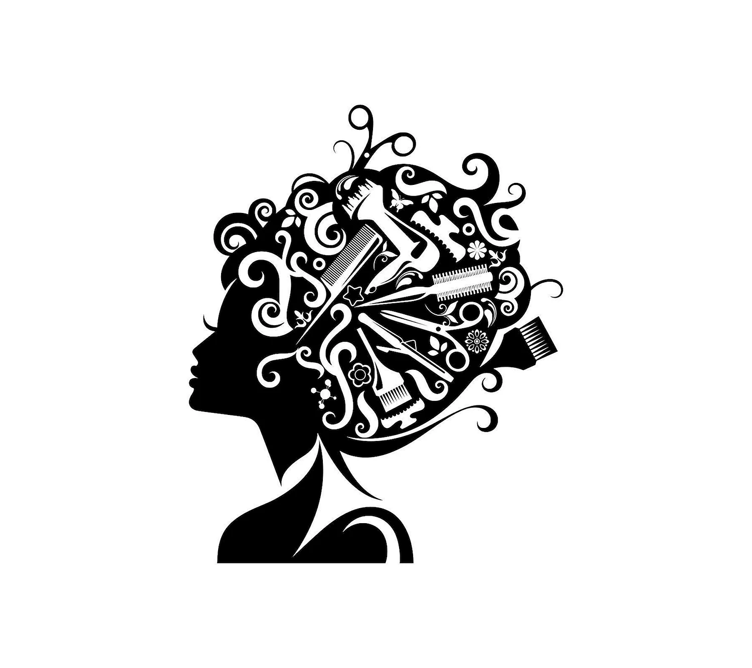 Креативный логотип парикмахерской