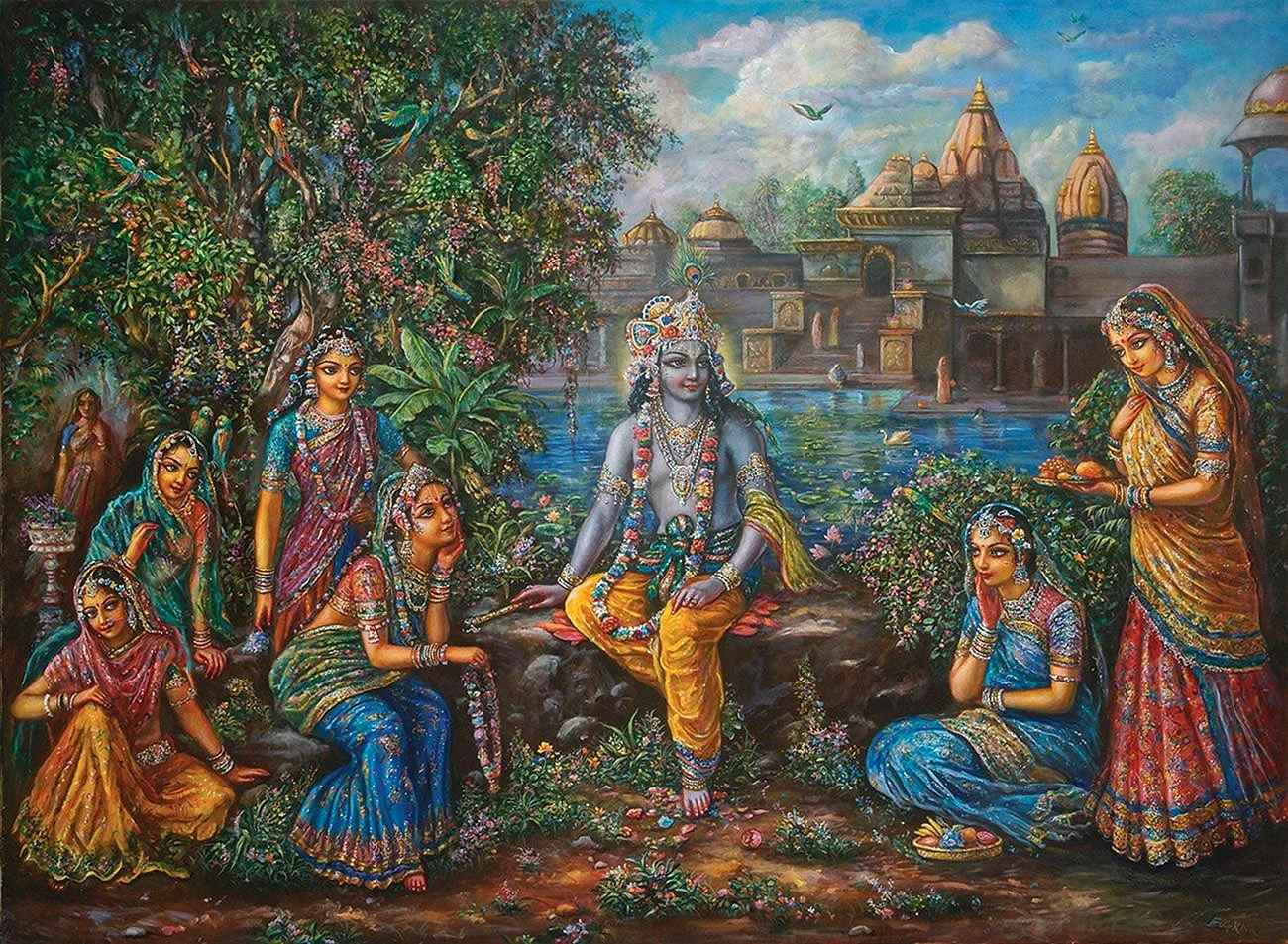Кришна Радха гопи