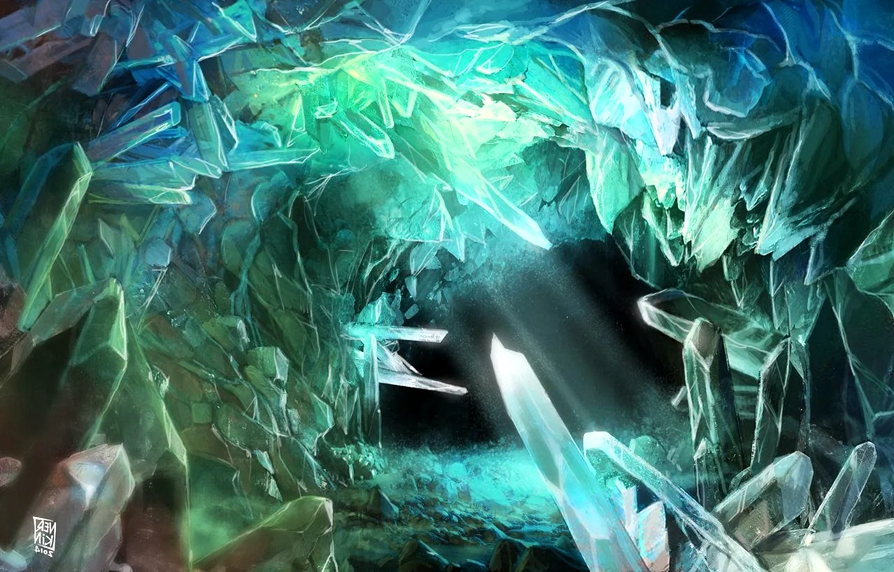 Кристальная пещера концепт арт
