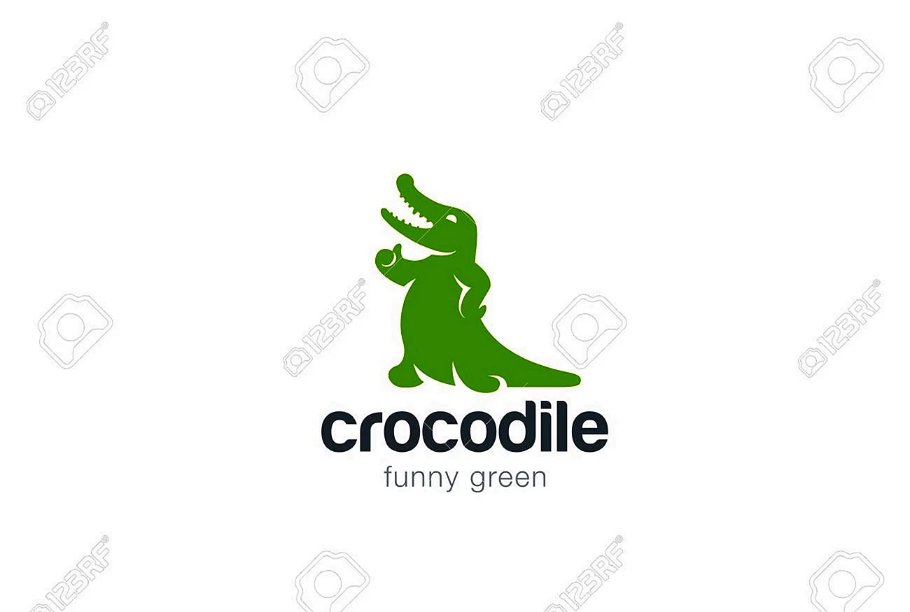 Крокодил логотип детский