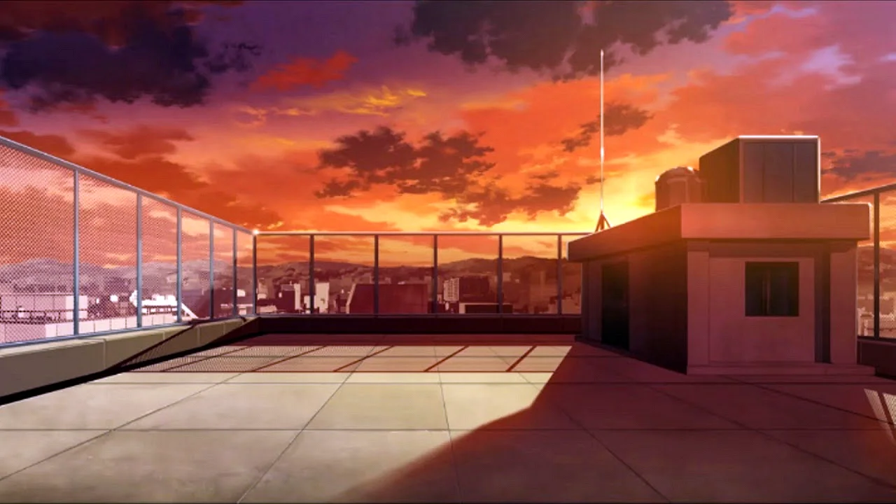 Крыша школы аниме