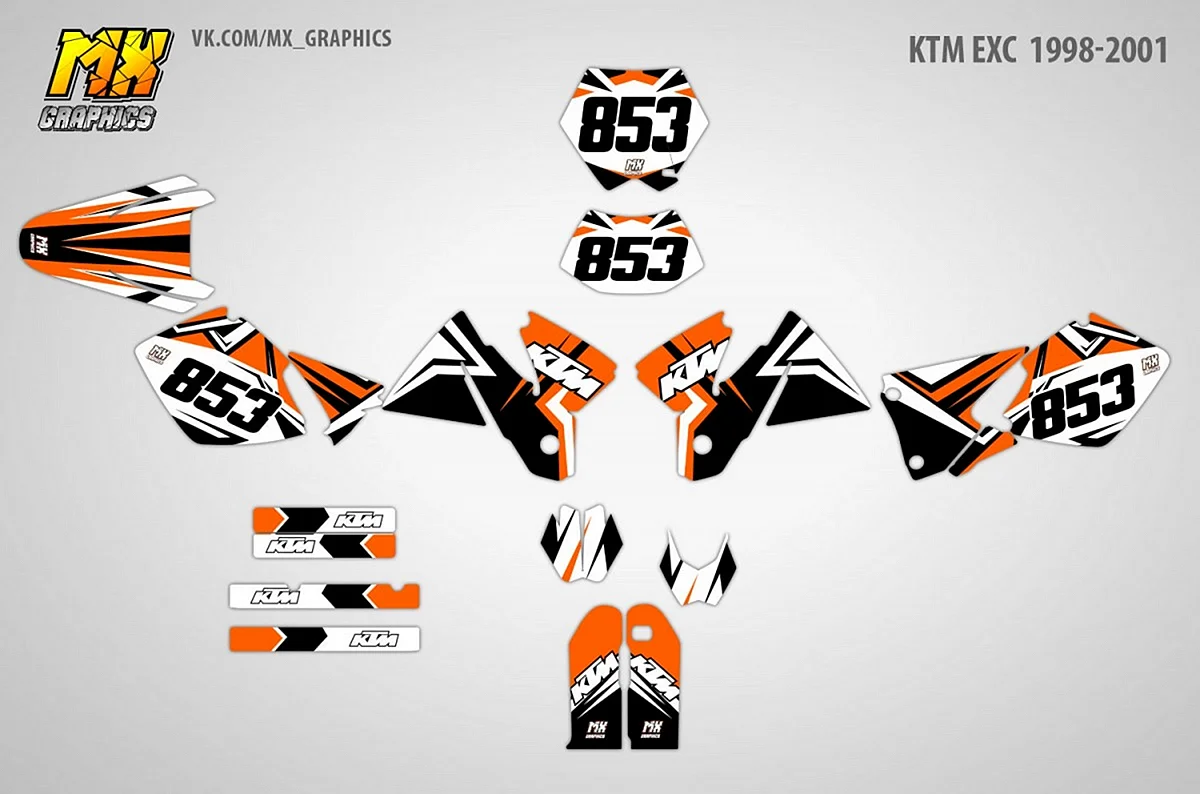 KTM EXC 2001 наклейки