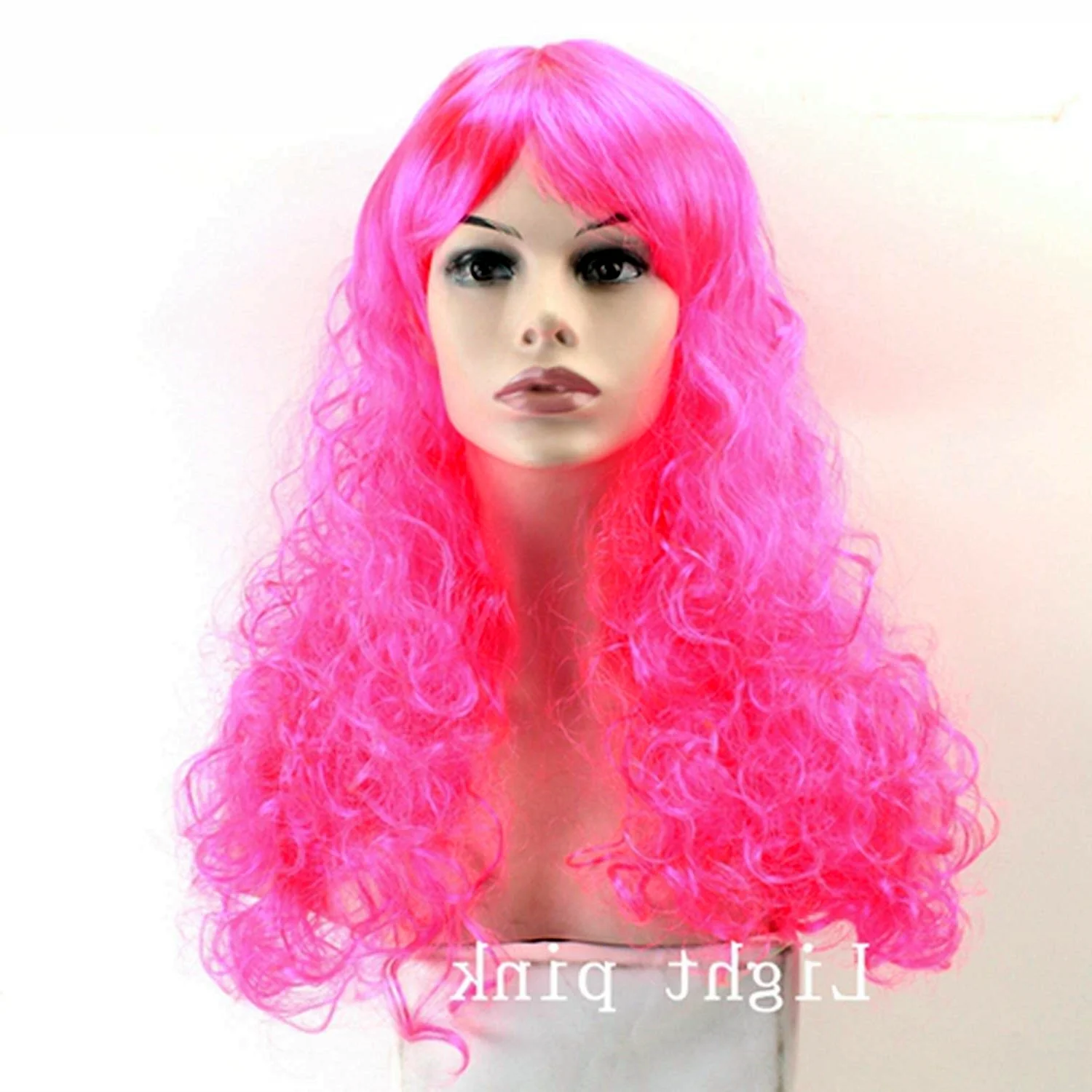 Кудрявый розовый парик на Хэллоуин