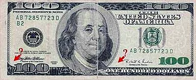 Купюра 100 долларов 1996 года