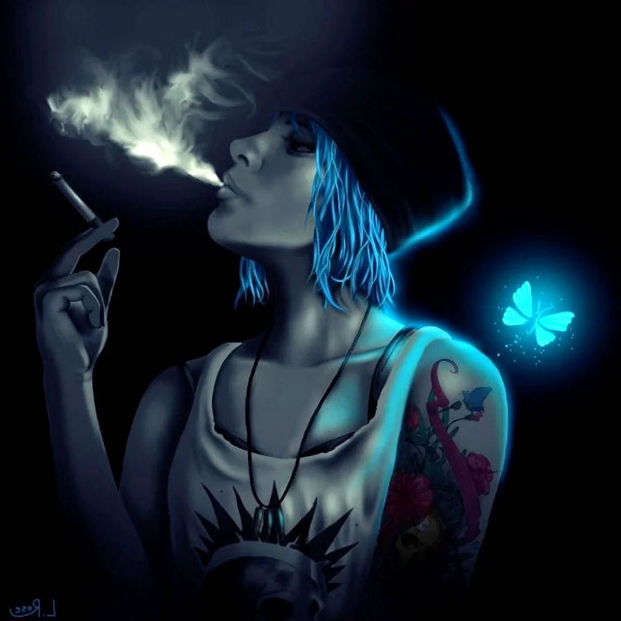 Курящие девушки арт