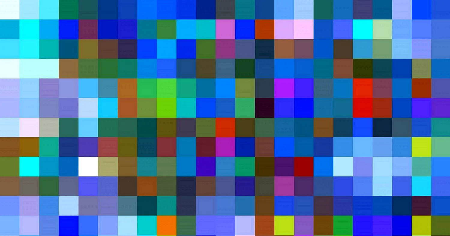Квадраты пиксели разноцветные