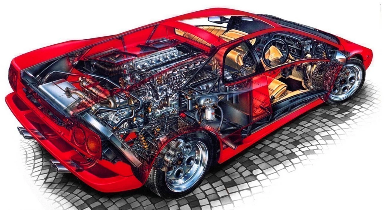 Lamborghini Diablo двигатель