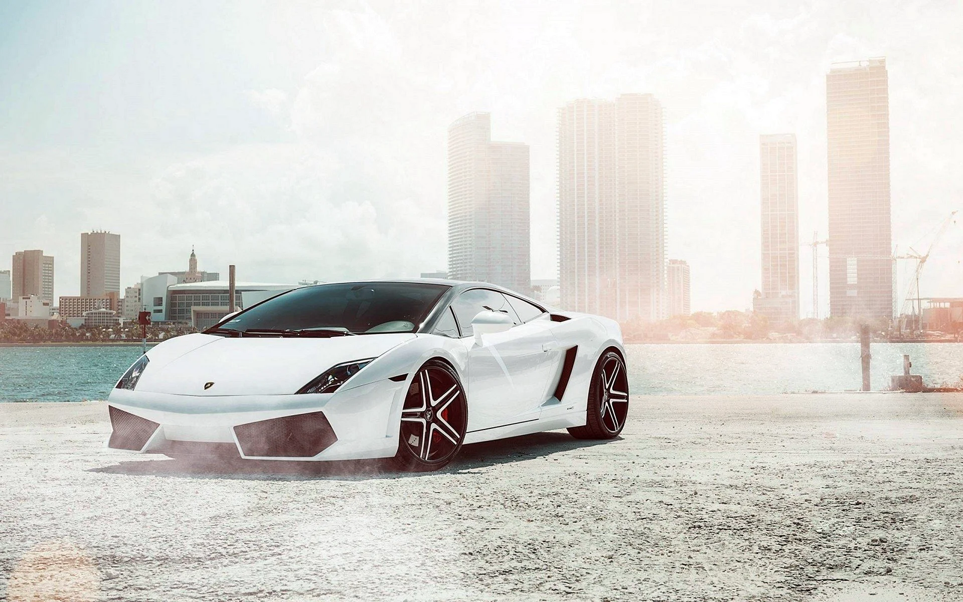 Lamborghini White 4k