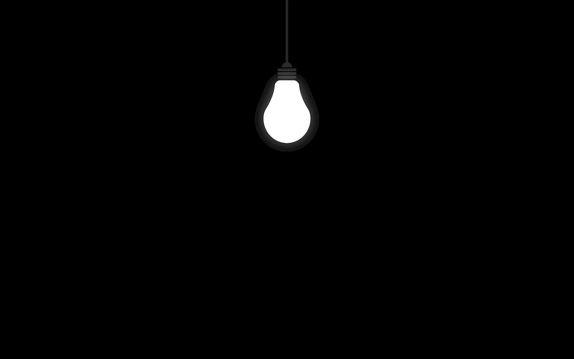 Лампочка на черном фоне